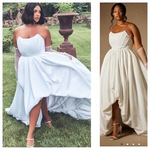 Eloquii Strapless White Wedding Dress